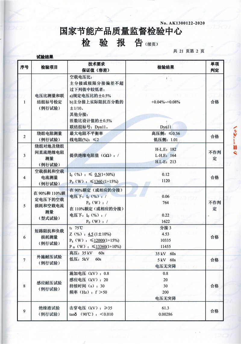 高低压试验报告-S11-1250正定正定正定油浸式变压器-2.jpg
